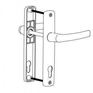 DOOR HANDLE AL MILANO 92 MM AXIS ELOXAL FINISH