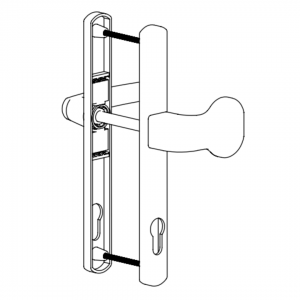 DOOR HANDLE AL MILANO 92 MM AXIS LONG&NARROW PULL TYPE 8003