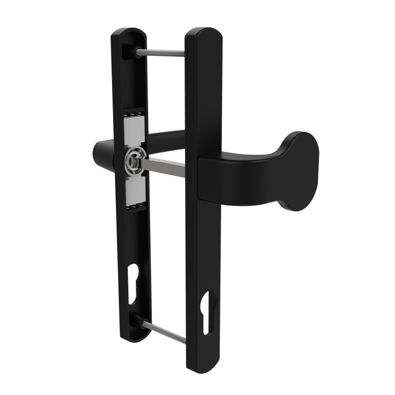 DOOR HANDLE AL MILANO 92 MM AXIS LONG&NARROW PULL TYPE 9005 MATTE
