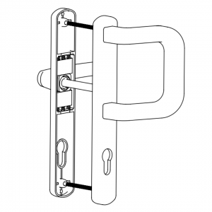 DOOR HANDLE AL MILANO 92 MM AXIS LONG&WIDE D TYPE 8003