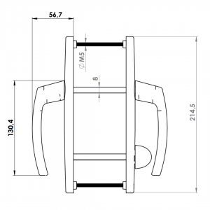 DOOR HANDLE AL MILANO BALCONY TYPE 8022