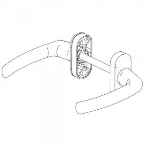 DOOR HANDLE AL MILANO LEVER 7016