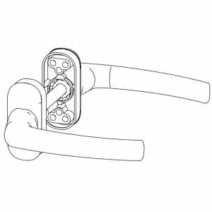 DOOR HANDLE AL MILANO LEVER 7016