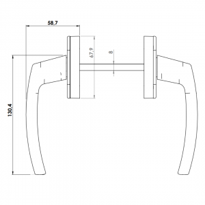 DOOR HANDLE AL MILANO LEVER 7016