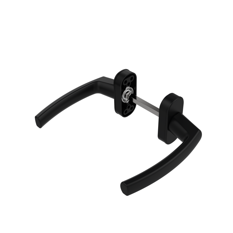 DOOR HANDLE AL MILANO LEVER 9005 MATTE