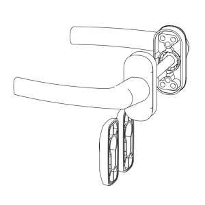 DOOR HANDLE AL MILANO LEVER WITH ROSETTE 8003