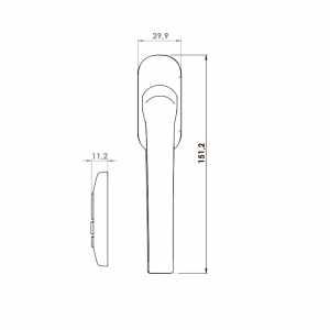 DOOR HANDLE AL MILANO LEVER WITH ROSETTE 8003