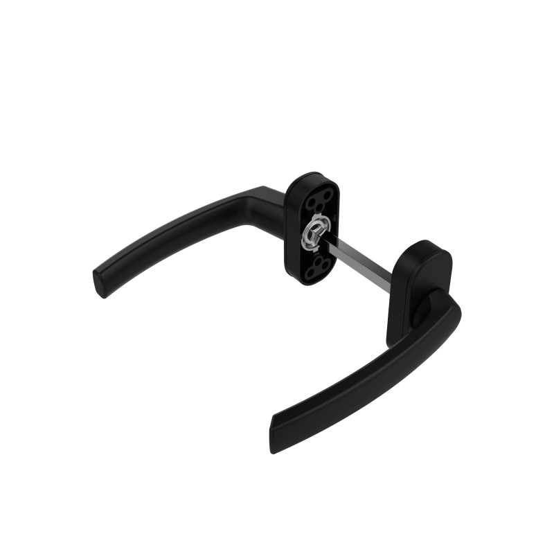 DOOR HANDLE AL MILANO FLAT LEVER 9005 MATTE