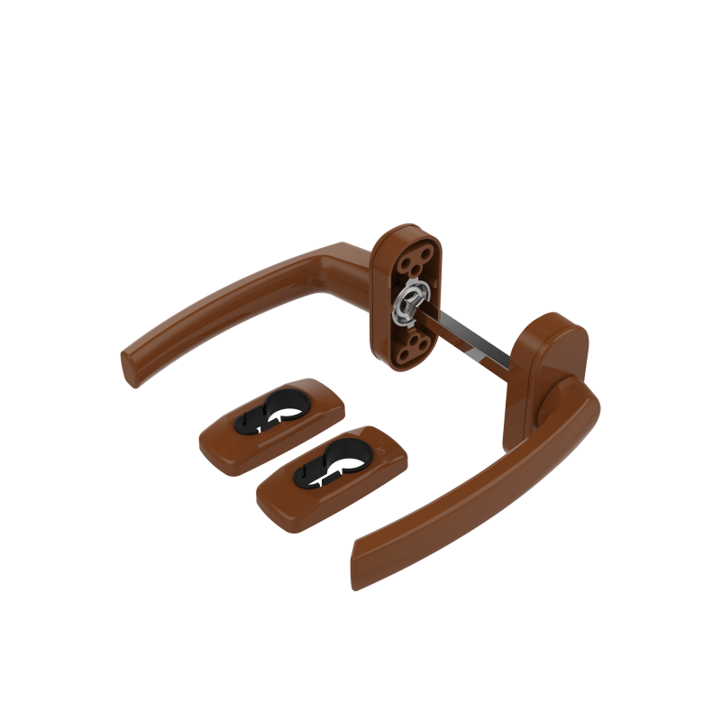 DOOR HANDLE AL MILANO FLAT LEVER WITH ROSETTE 8003