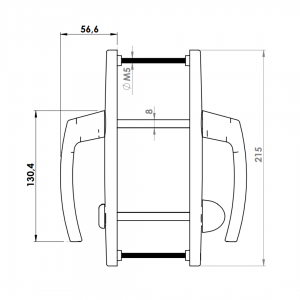 DOOR HANDLE AL MILANO WC TYPE 8022