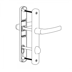 DOOR HANDLE AL MILANO WC TYPE LONG&WIDE CHAMPAHNE FINISH