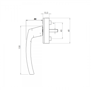 WINDOW HANDLE AL MILANO 8003