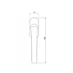 WINDOW HANDLE AL MILANO 8003