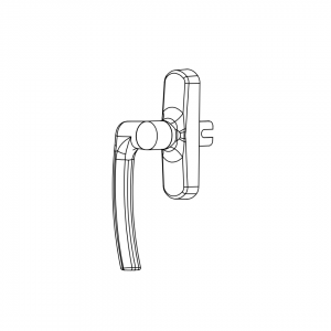 WINDOW HANDLE AL MILANO FACADE 9005 MATTE