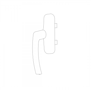 WINDOW HANDLE AL MILANO AXIAL DOUBLE FORKED 8003
