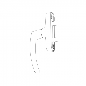 WINDOW HANDLE AL MILANO AXIAL DOUBLE FORKED 8003