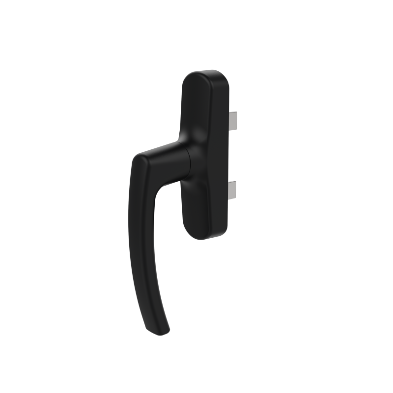 WINDOW HANDLE AL MILANO AXIAL DOUBLE FORKED 9005 MATTE