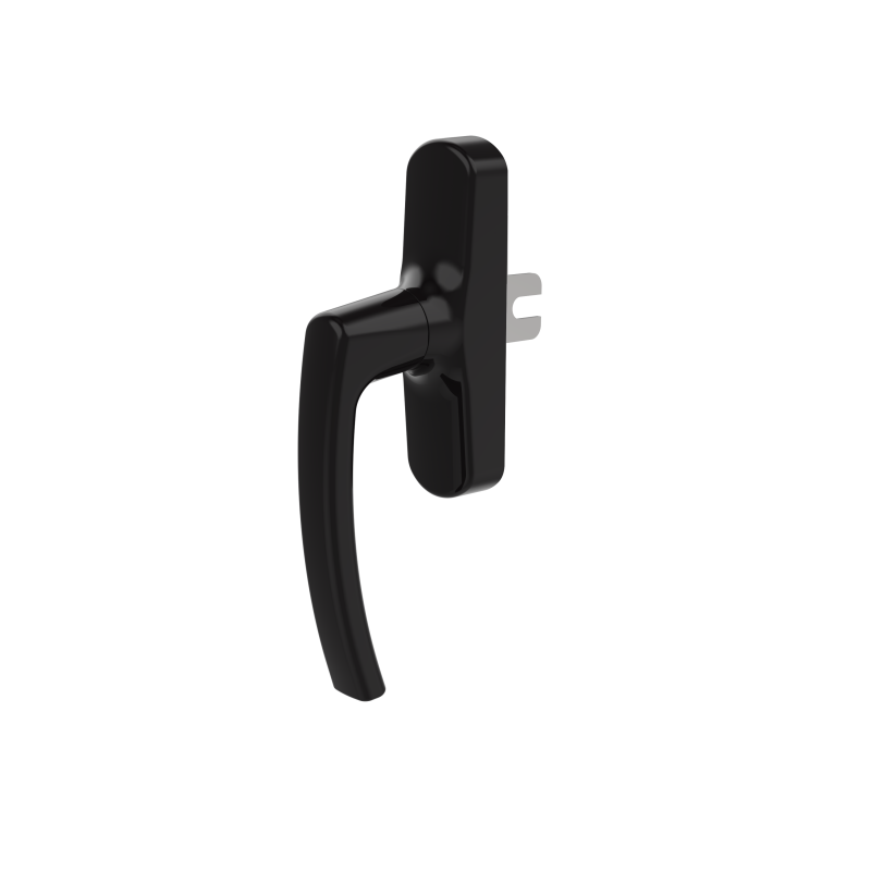 WINDOW HANDLE AL MILANO AXIAL SHORT FORKED 9005 MATTE