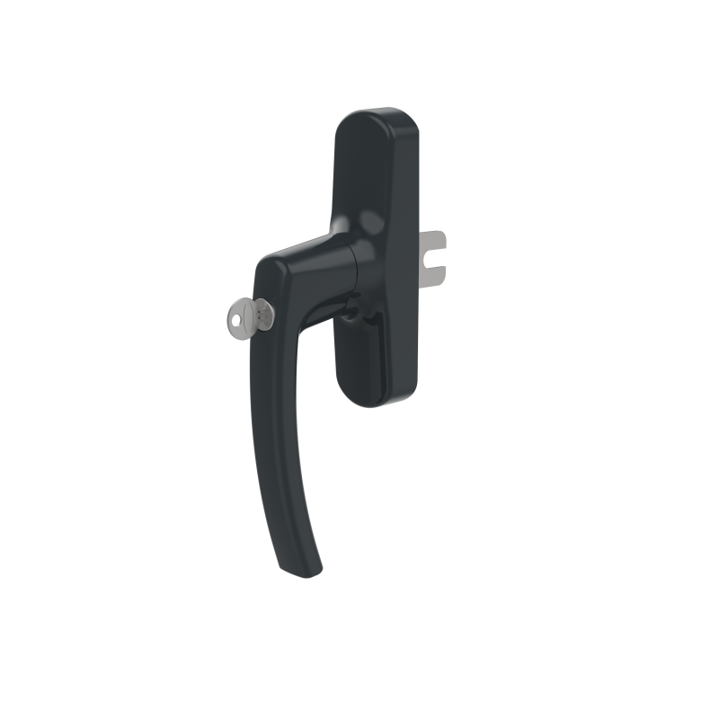 WINDOW HANDLE AL MILANO AXIAL SHORT FORKED LOCKABLE 7016