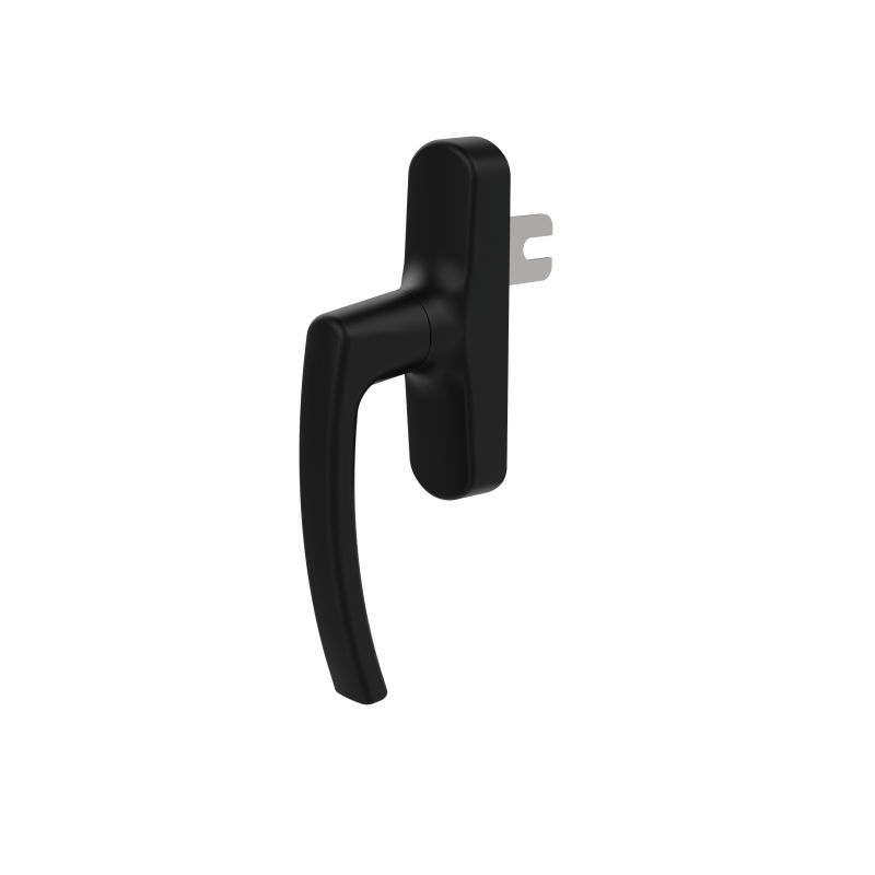 WINDOW HANDLE AL MILANO AXIAL SINGLE FORKED 9005 MATTE