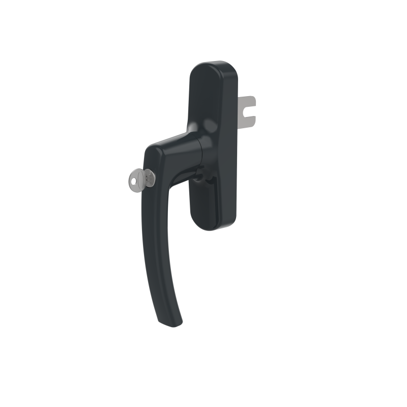 WINDOW HANDLE AL MILANO AXIAL SINGLE FORKED LOCKABLE 7016