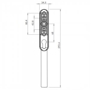 SLIDING GROUP AL JUMBO MILANO HEBE SCHIEBE WITH BARREL HOLE 8003