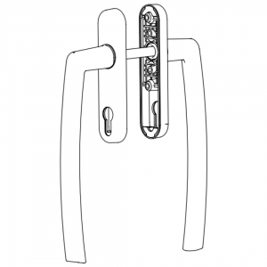 SLIDING GROUP AL JUMBO MILANO HEBE SCHIEBE DOUBLE SET WITH BARREL HOLE 9005 MATTE