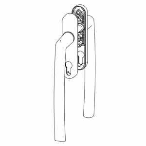 SLIDING GROUP AL JUMBO MILANO HEBE SCHIEBE DOUBLE SET WITH BARREL HOLE 9005 MATTE
