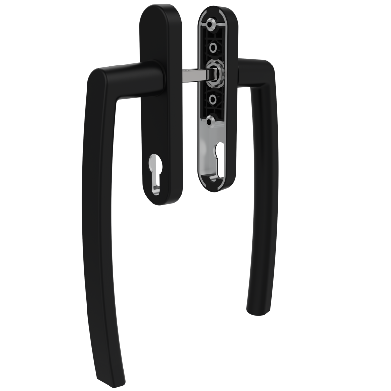 SLIDING GROUP AL JUMBO MILANO HEBE SCHIEBE DOUBLE SET WITH BARREL HOLE 9005 MATTE