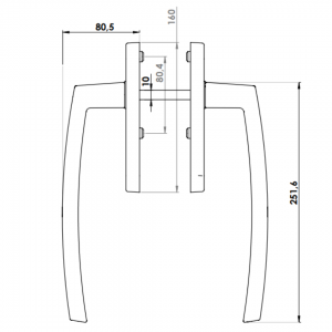 SLIDING GROUP AL JUMBO MILANO HEBE SCHIEBE DOUBLE SET WITHOUT BARREL HOLE 8003
