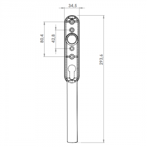 SLIDING GROUP AL JUMBO MILANO HEBE SCHIEBE DOUBLE SET WITHOUT BARREL HOLE 8003
