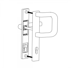DOOR HANDLE AL JUMBO MILANO 92 MM AXIS 46 MM STRONG D TYPE 9005 MATTE