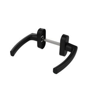 DOOR HANDLE AL JUMBO MILANO LEVER 9005 MATTE