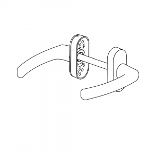 DOOR HANDLE AL JUMBO MILANO LEVER 9005 MATTE