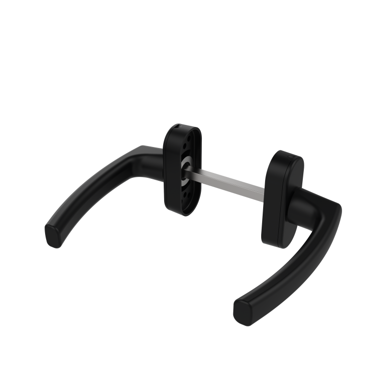 DOOR HANDLE AL JUMBO MILANO LEVER 9005 MATTE