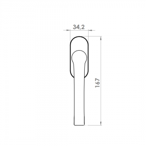 DOOR HANDLE AL JUMBO MILANO LEVER 9005 MATTE