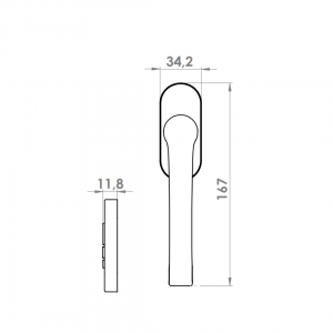 DOOR HANDLE AL JUMBO MILANO LEVER WITH ROSETTE 8003