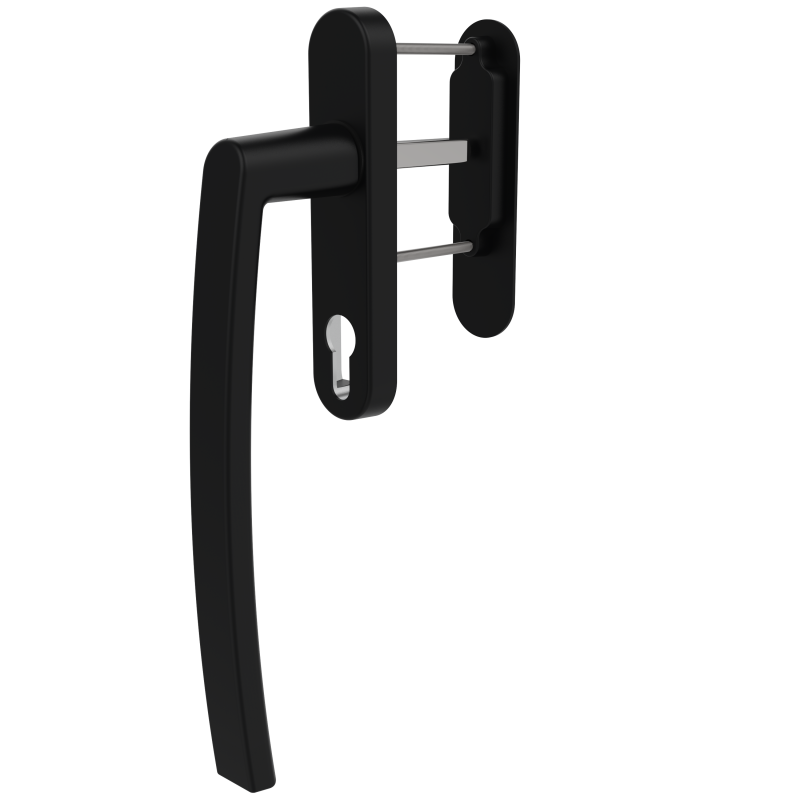 SLIDING GROUP AL JUMBO MILANO HEBE SCHIEBE BUILT-IN HANDLE WITH BARREL HOLE 9005 MATTE