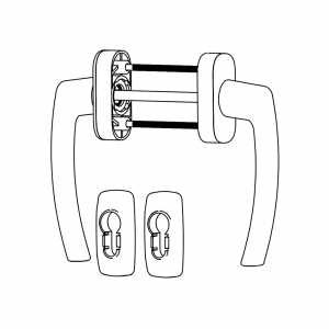 SLIDING GROUP AL JUMBO MILANO SET WITH ROSETTE 8003