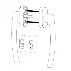 SLIDING GROUP AL MEGA MILANO SET WITH ROSETTE 8003