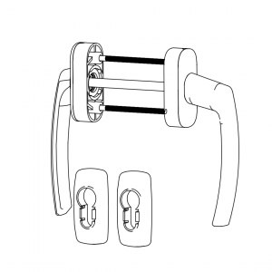 SLIDING GROUP AL MILANO FLAT SET WITH ROSETTE 8003