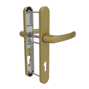 DOOR HANDLE AL JUMBO MILANO 92 MM AXIS WITH ZAMAC BODY GOLD FINISH