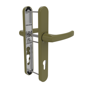 DOOR HANDLE AL JUMBO MILANO 92 MM AXIS WITH ZAMAC BODY BRONZE FINISH