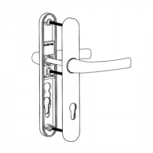 DOOR HANDLE AL JUMBO MILANO 92 MM AXIS WITH ZAMAC BODY ELOXAL FINISH