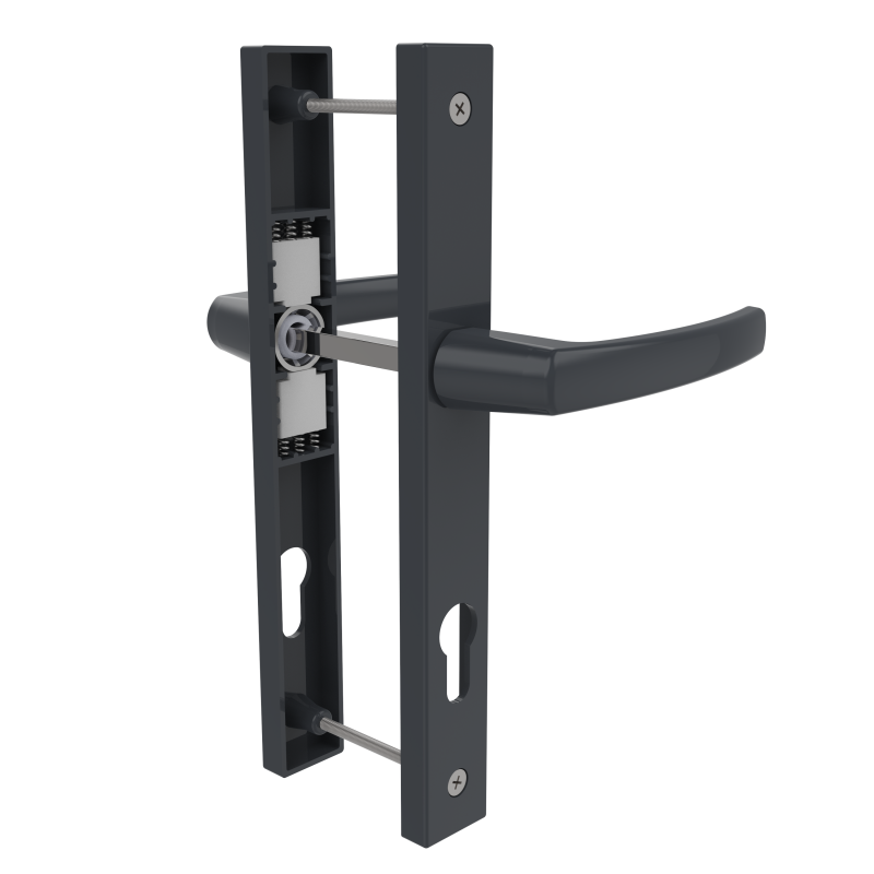 DOOR HANDLE AL MILANO 85 MM AXIS 30 MM LONG&ANGULAR 7016