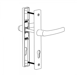 DOOR HANDLE AL MILANO 85 MM AXIS 30 MM LONG&ANGULAR 9016