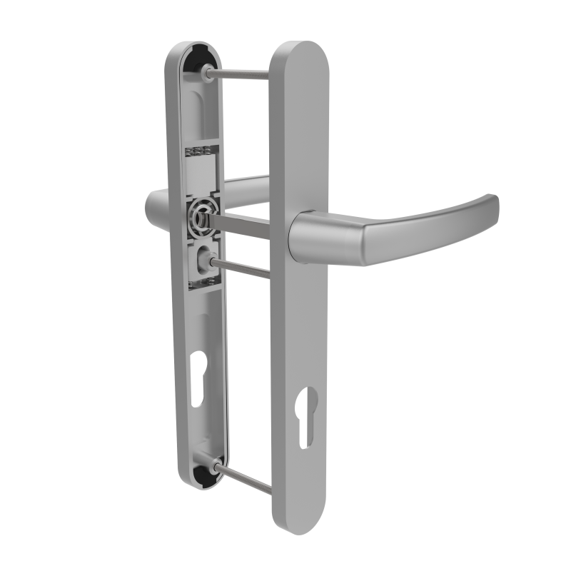 DOOR HANDLE AL MILANO 85 MM AXIS WITH 30 MM ZAMAC BODY ELOXAL FINISH