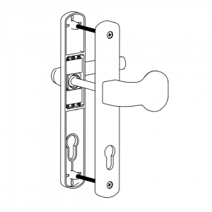 DOOR HANDLE AL MILANO 85 MM AXIS LONG&WIDE PULL TYPE 9005 MATTE